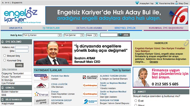 Engellilere İstihdam ve Kariyerde Fırsat Eşitliği: engelsizkariyer.com