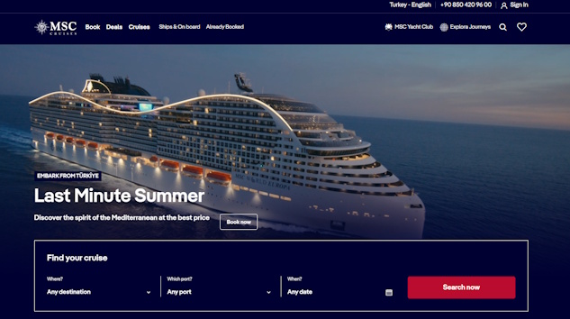 MSC Cruises Türkiye, Cruise Tatili Satış Sürecini Dijitale Taşıdı